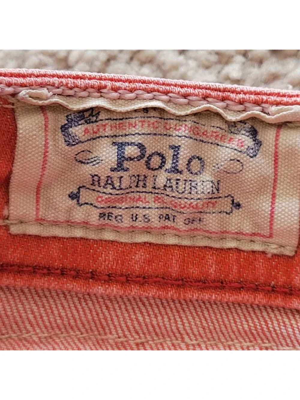 POLO Ralph Lauren Jemma Super Skinny Jeans Girls 14 Reddish Pink Stretch Denim